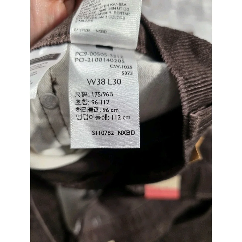 NWT Levi's 505‎ Men 38x30 Jeans Regular Stretch Fit Brown Corduroy Pants